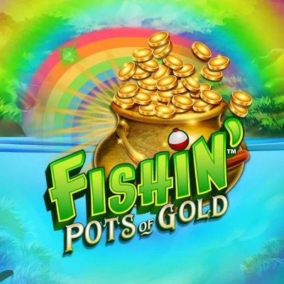 Fishin Pots Of Gold slot logo by Gameburger Studios at Paradise Play Casino